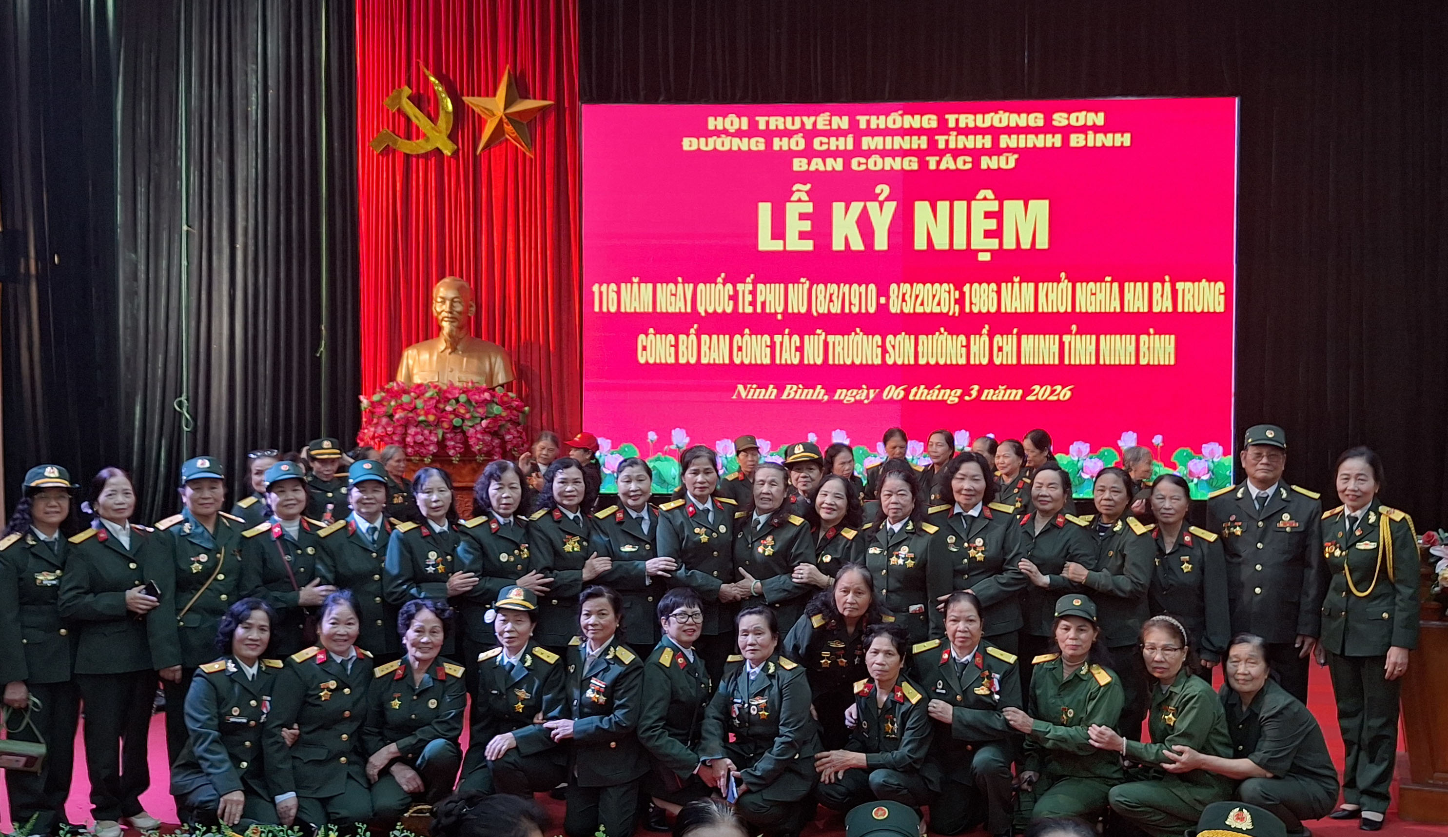 Ban công tác Nữ Trường Sơn tỉnh Ninh Bình kỉ niệm 116 năm Ngày Quốc tế Phụ Nữ 8-3.