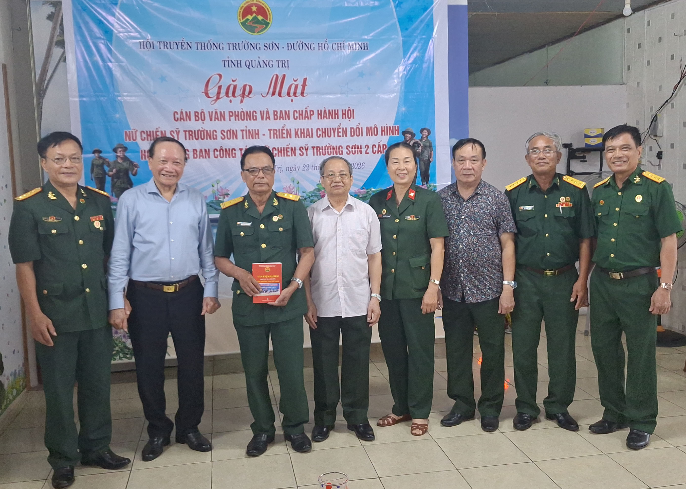 Đoàn đại biểu Hội Trường Sơn Việt Nam, thăm và làm việc với Thường trực Hội Trường Sơn tỉnh Quảng Trị.