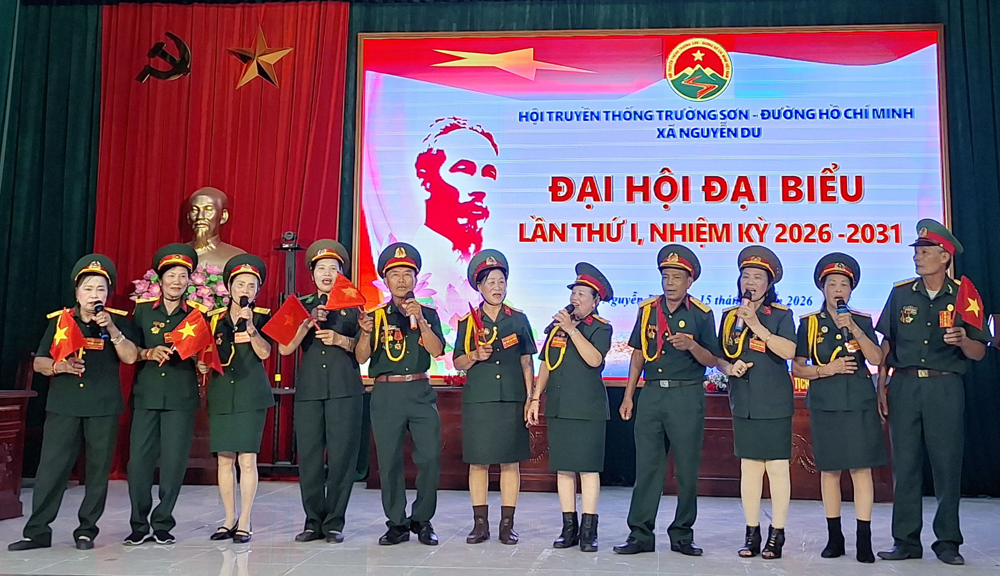 Chương trình văn nghệ chào mừng Đại hội Hội Trường Sơn xã Nguyễn Du tỉnh Hưng Yên lần thứ nhất nhiệm kì 2026-2031