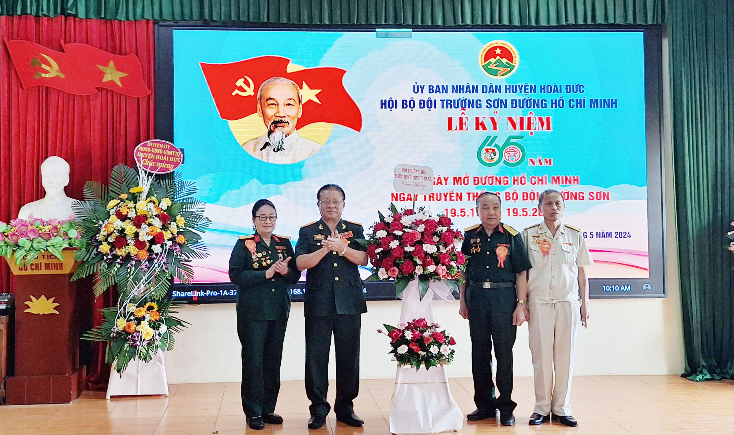  Hội Bộ đội Trường Sơn - đường Hồ Chí Minh huyện Hoài Đức tổ chức Lễ kỷ niệm 65 năm Ngày mở đường Hồ Chí Minh 