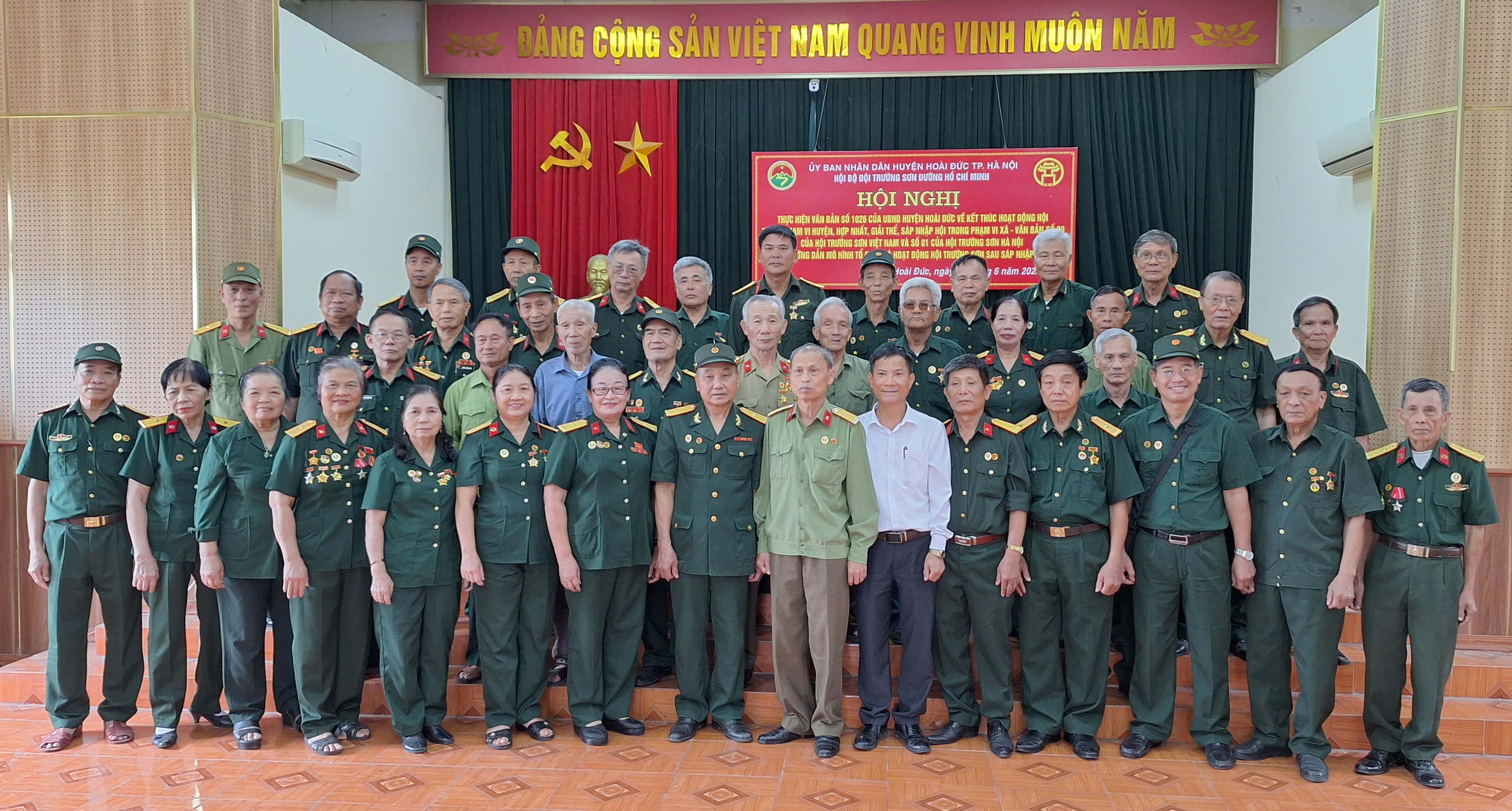 Hội Trường Sơn huyện Hoài Đức: Triển khai thực hiện văn bản số 30 của hội TSVN, văn bản số 01 của hội TSHN về mô hình tổ chức hoạt động hội Trường Sơn sau sáp nhập.