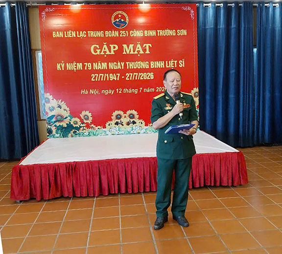 Ban Liên lạc Trung đoàn 251 Công binh Trường Sơn - Gặp mặt Kỷ niệm 79 năm Ngày Thương binh Liệt sỹ