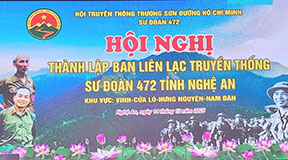 Thành lập Ban Liên lạc Sư đoàn 472 Khu vực Vinh