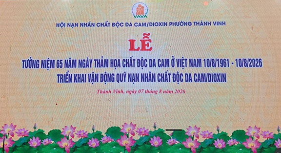 Lễ Tưởng niệm 65 năm Ngày thảm họa chất độc Da cam/Đi ô xin ở Việt Nam