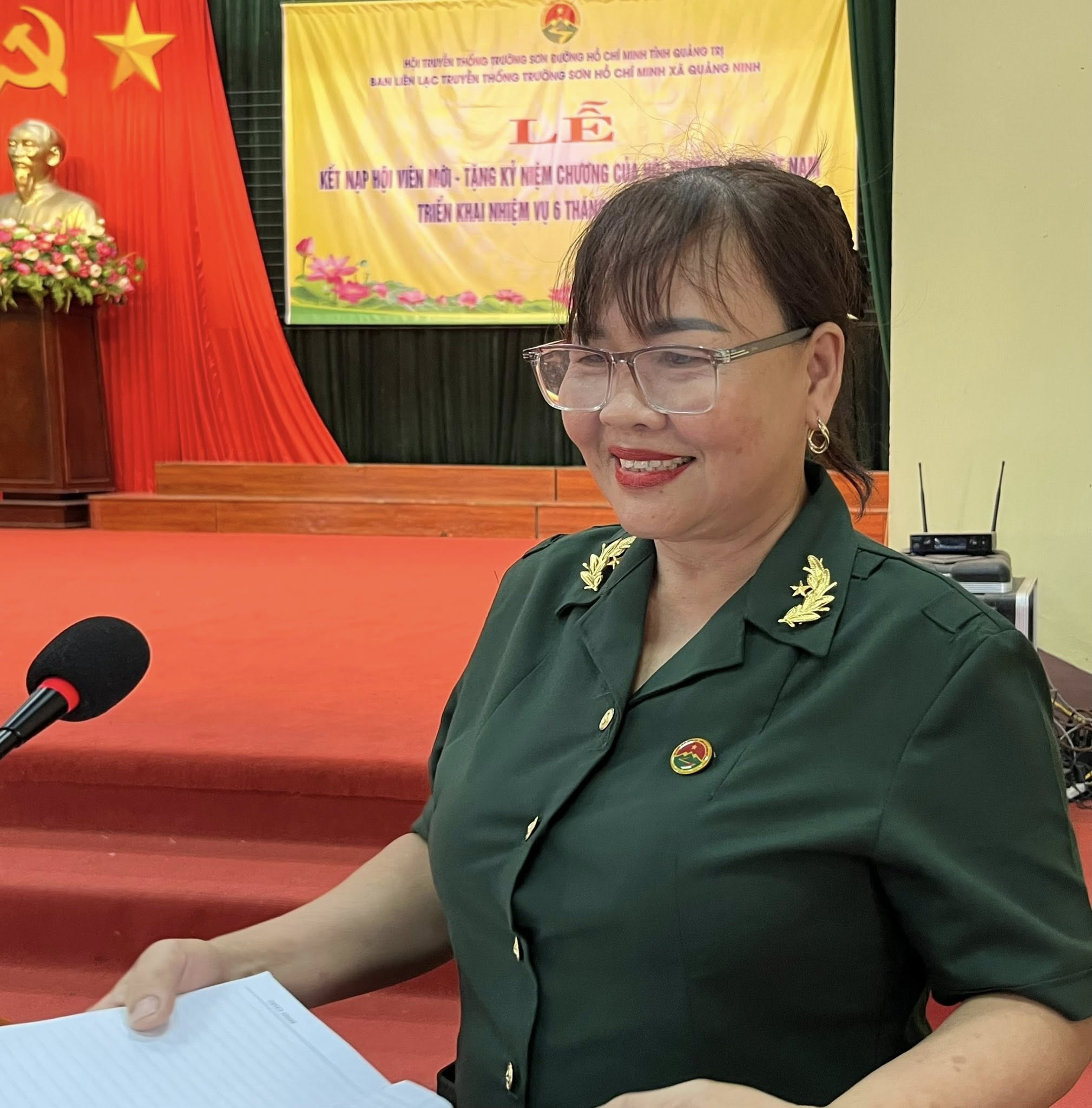 Ban Liên lạc Trường Sơn xã Quảng Ninh, tỉnh Quảng Trị Tổ chức lễ Kết nạp hội viên mới