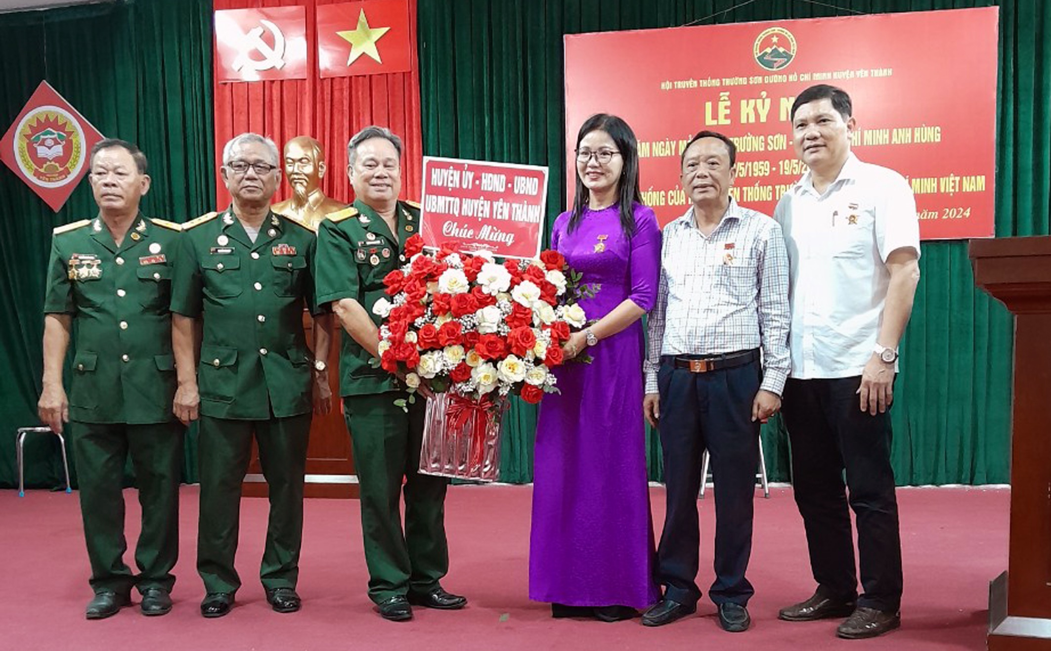 Hội TS huyện Yên Thành, Nghệ An hoạt động và kỷ niệm 65 năm Ngày truyền thống Trường Sơn anh hùng
