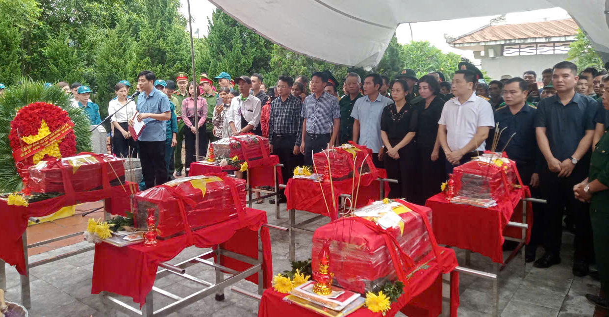 Hội Trường Sơn Lào Cai đón 15 Liệt sỹ từ tỉnh Tây Ninh về yên nghỉ tại quê nhà 