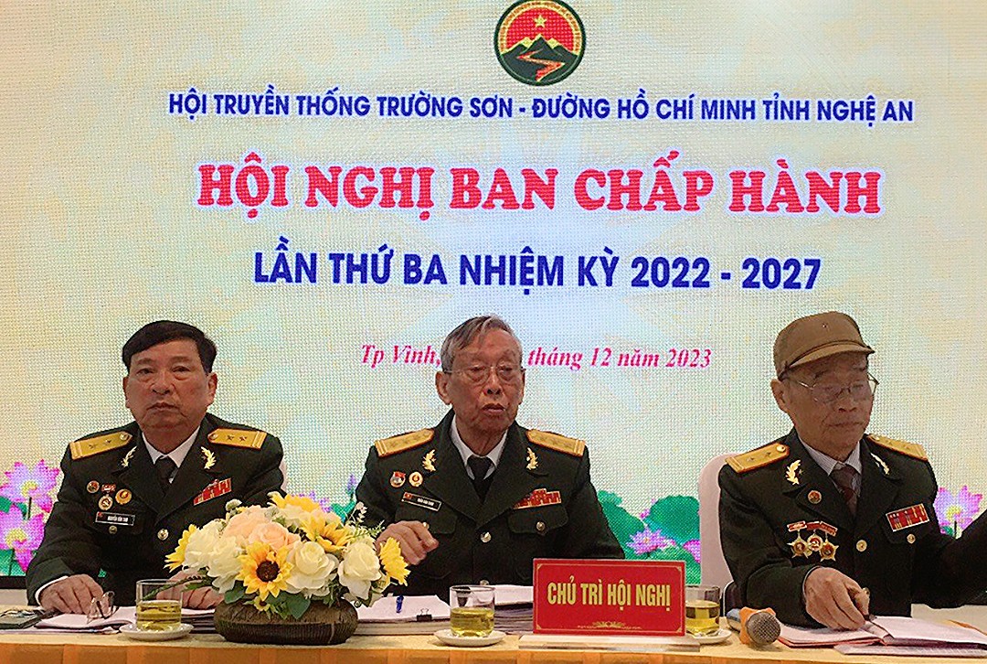 Hội nghị BCH Hội Trường Sơn tỉnh Nghệ An - Tổng kết công tác năm 2023