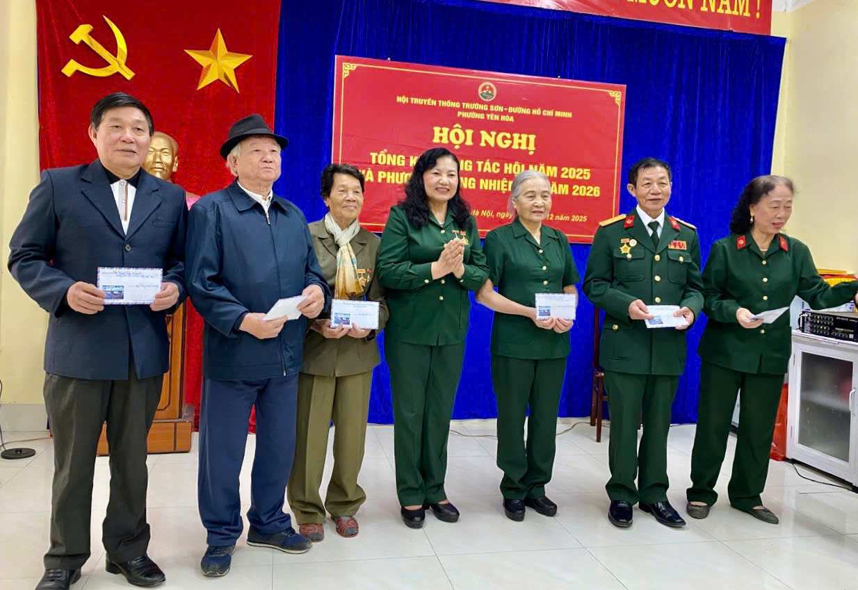 HộiTrường Sơn phường Yên Hòa TP Hà Nội, tổng kết công tác Hội năm 2025 và triển khai phương hướng nhiệm vụ 2026.