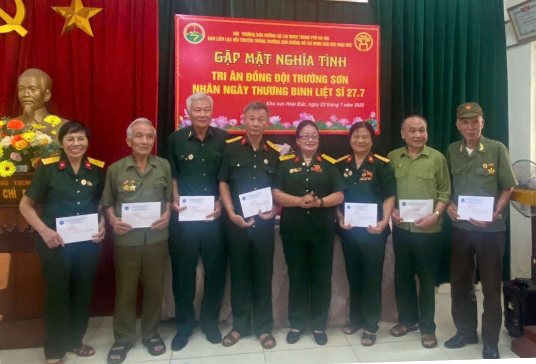 BLL TT Trường Sơn khu vực Hoài Đức-Gặp mặt nghĩa tình đồng đội Trường Sơn nhân Kỷ niệm 78 năm Ngày TB-LS (27/7/1947-27/7/2025).