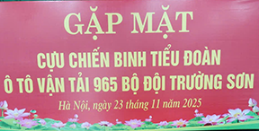 Gặp mặt BLL Tiểu đoàn Vận tải cơ động Trường Sơn